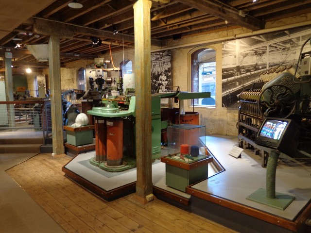 Wool processing machines.