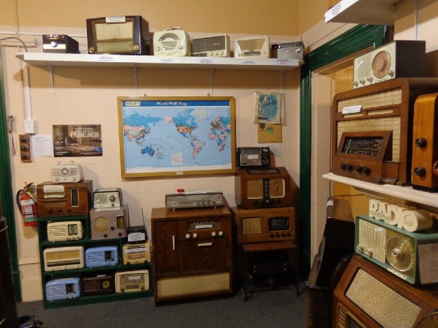 ... and leads to a museum of radios and inside that...