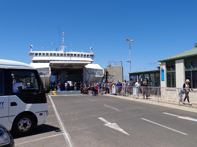 This is the ferry which operates between Queenscliff and Sorrento, on opposite sides of the bay entr...