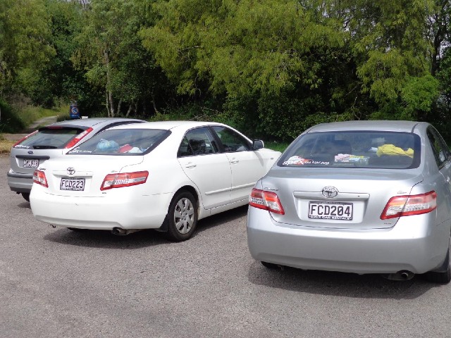 These other two cars are from the same hire company as mine.