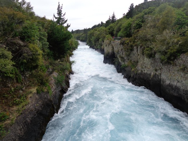 The rock here has been hardened by geothermal activity. The river has then carved this channel throu...