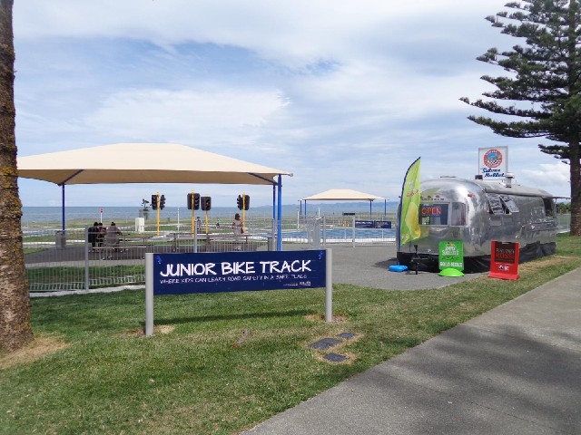 A Deco snack bar and a mini road layout, with junctions, traffic lights and a roundabout, where smal...