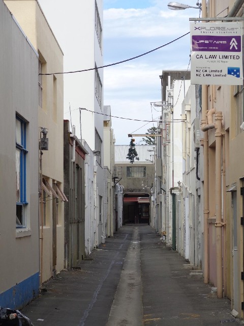 This is what the back alleys look like.