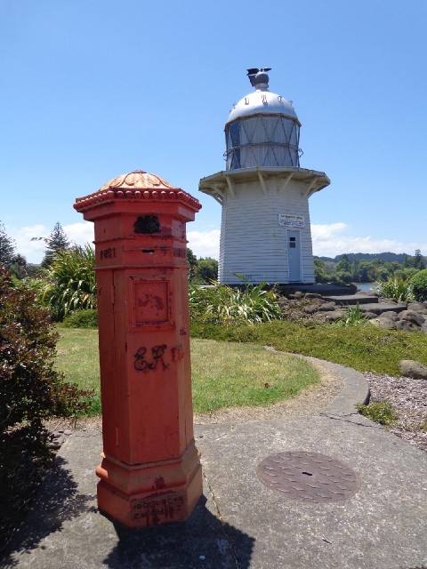 I don't know why there's a British-style postbox here but the lighthouse is one which was on the coa...