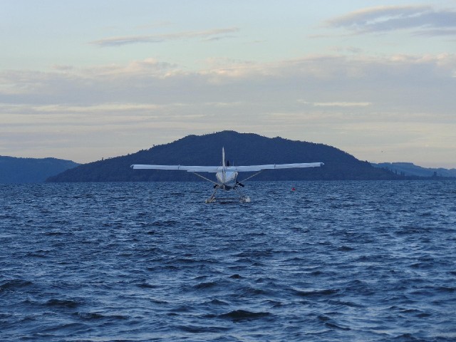 This seaplane takes tourists to see volcanoes, probably including White Island which I passed earlie...
