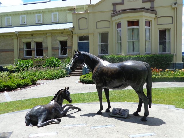 According to a plaque here, Cambridge is "the centre of the equine industry in New zealand"...