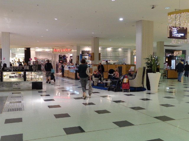 A little seating area inside the shopping centre.