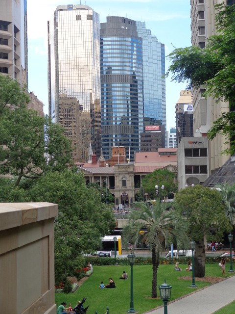 Anzac Square, looking towards the main Post Office.
