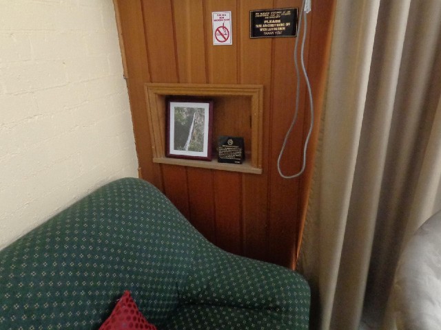 Like most of the motels where I have stayed in Australia, this one has a small locked door in the ou...