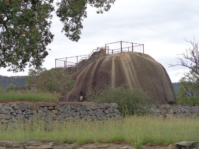 This big rock on Moonbi Hill has been turned into a viewpoint.
