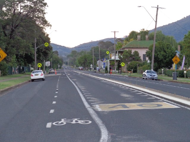 A cycle lane.