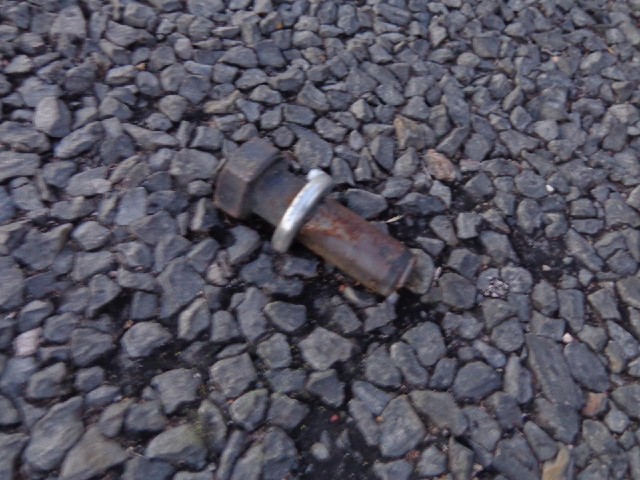 I've seen several bolts like this in the road but this is the first time I've had a chance to poke o...
