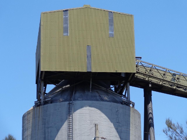 The top of one of the silos.