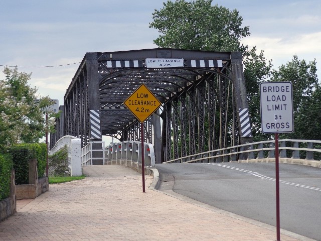 The Dunolly Ford Bridge across the Hunter River in Singleton.