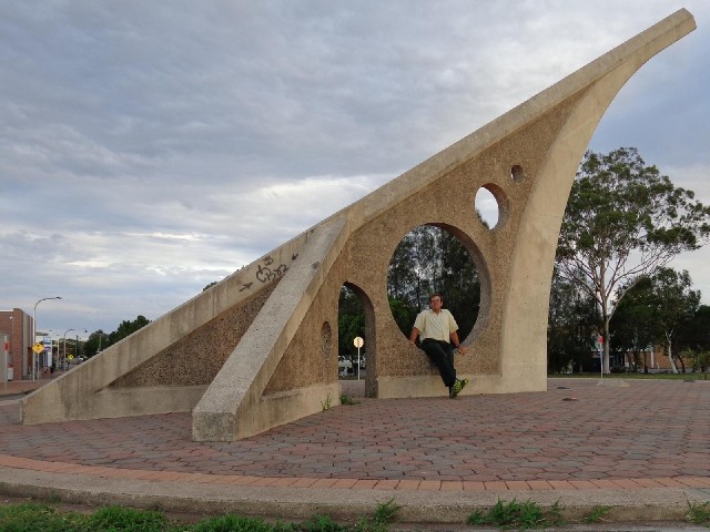 A sign at the other end of the road claims that this is the world's largest sundial. I'm not sure if...