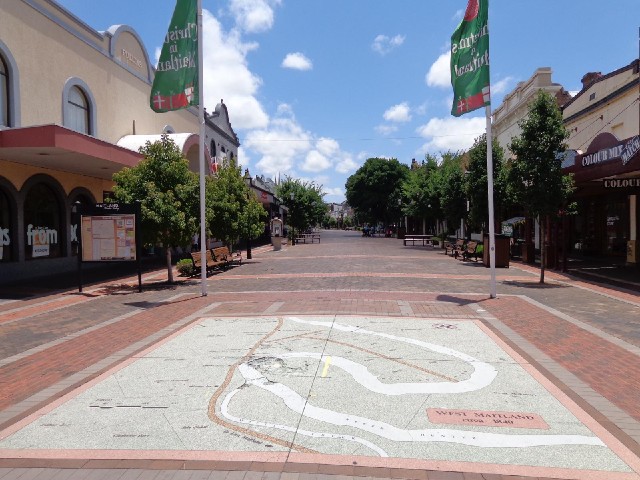 The shopping street includes this map of how the town was in about 1840.