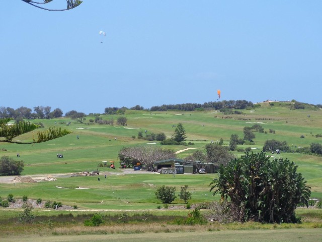 Paragliders and golfers.