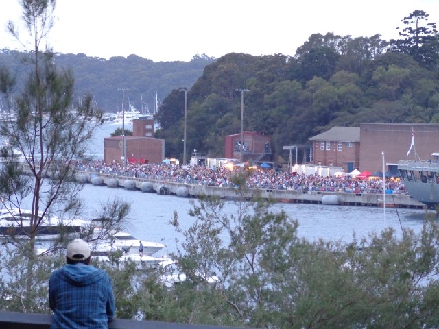 The naval base looks like another popular viewing spot.