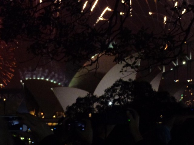 Some fireworks were set off from the roof of the opera house, which apparently hasn't been done for ...