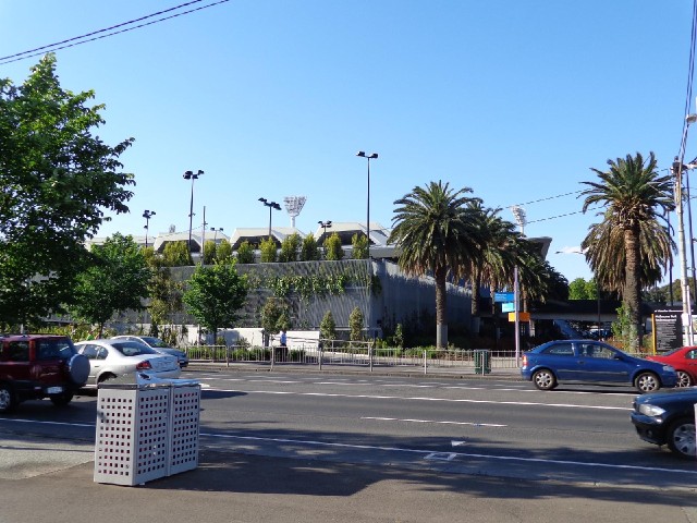 Across the road from the Rectangular Stadium is the tennis complex where the Australian Open is play...