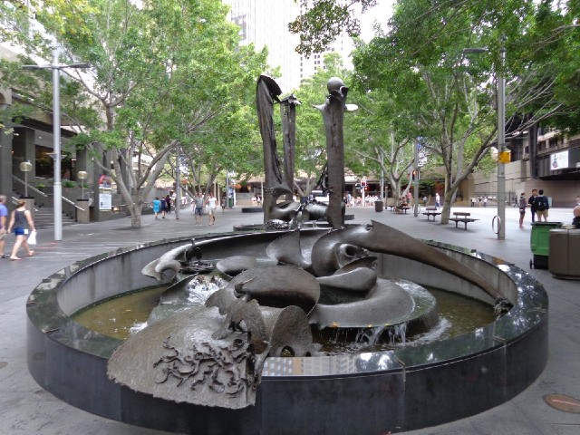 A fountain. The plaque says that it was provided in 1981 by the owners of the Sydney Morning Herald.