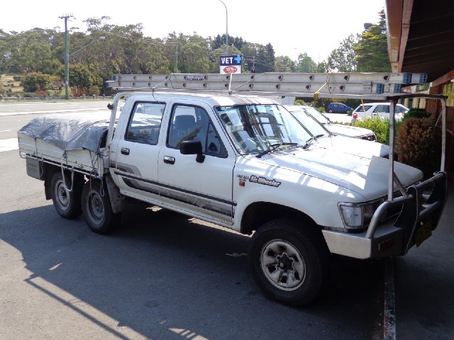 A Hilux with six wheels.