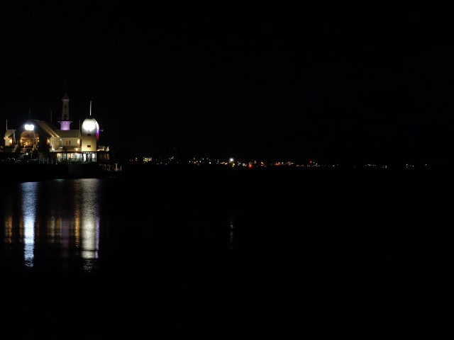 Geelong Harbour by night.