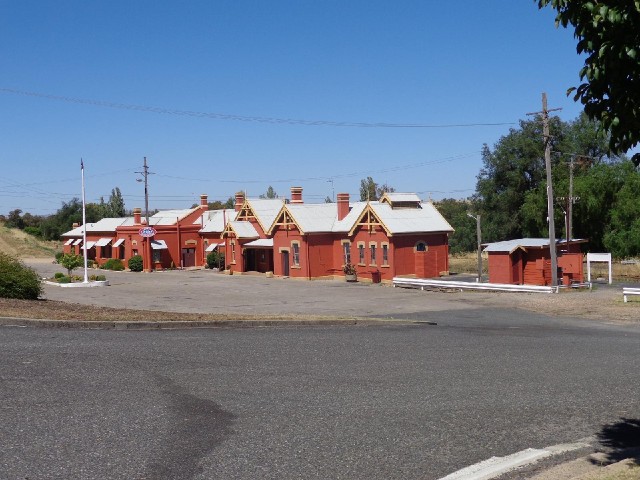 The disused station in Cowra, now home to an antique vehicle club.