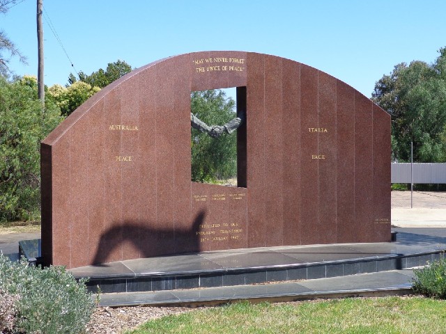 An Australian-Italian peace monument. Apparently the town has made a long-standing contribution to w...
