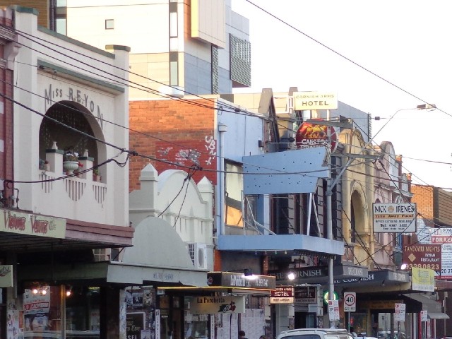 Some of the buildings on Sydney Road.