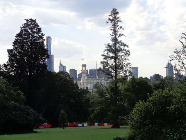A view, including Government House.