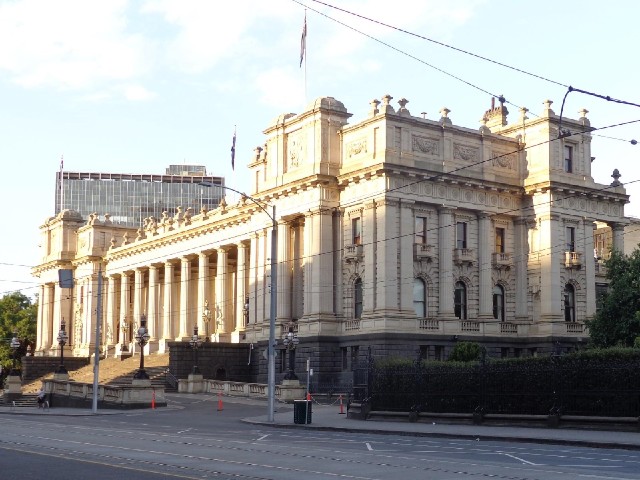 The Victoria parliament building.