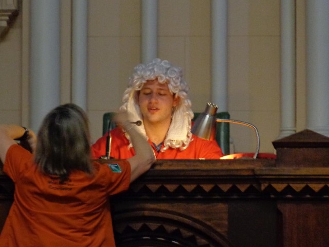With that wig on, the judge looks somewhere between Boris Johnson and Richard Herring.
