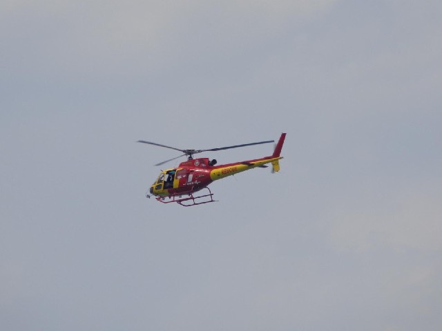 A rescue helicopter.
