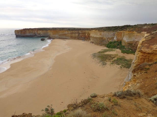 Another beach and cliffs.