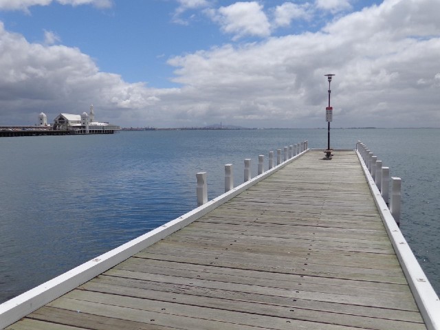 Geelong Harbour in Corio Bay, which is a part of Port Philip Bay, Melbourne's giant natural harbour.
