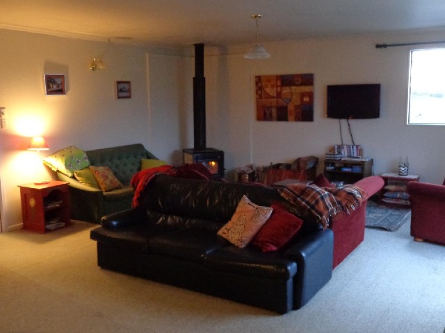 The lounge area in my lodgings for tonight, where I've ended up with an en-suite room with three sin...