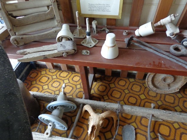 The small one-room museum at Eucla contains items from the old telegraph station.