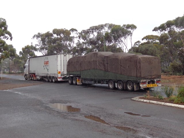Just another lorry. Three-unit road trains would be a much more common sight later today than previo...