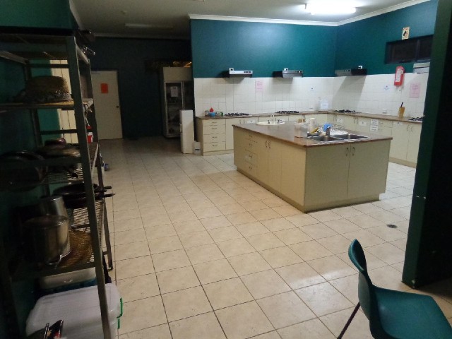 The guest kitchen in the hotel, which actually calls itself a hostel.