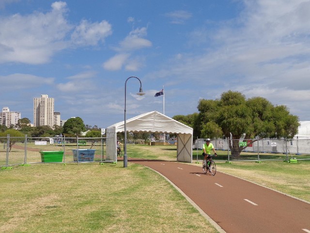 This bit of the park is where an Australian citizenship ceremony is going to be happening tomorrow.