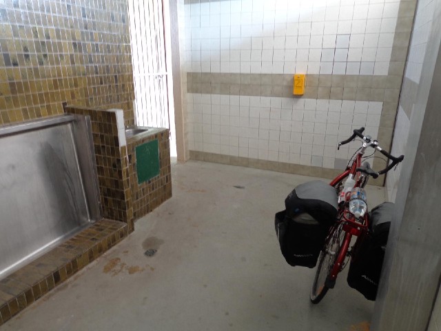 I've found that it's often easier to just bring my bike into toilets than to have to lock it up outs...