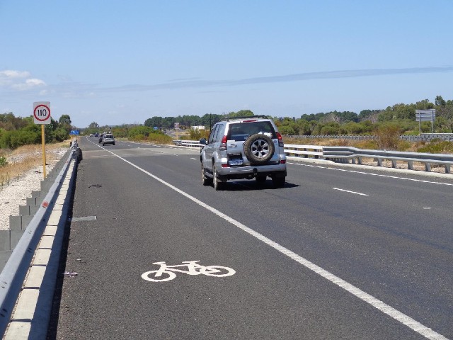The Kwinana Freeway has now become the Forrest Highway, which doesn't have a separate cycle path.
