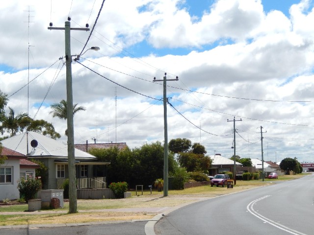 Bunbury must be another place with a weak TV signal. The antenna masts on these houses are absurd. M...