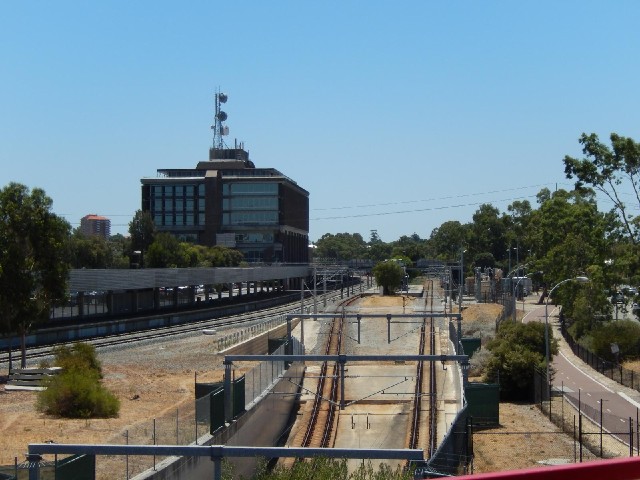 East Perth Station, the terminus for the trains to Adelaide and Sydney.