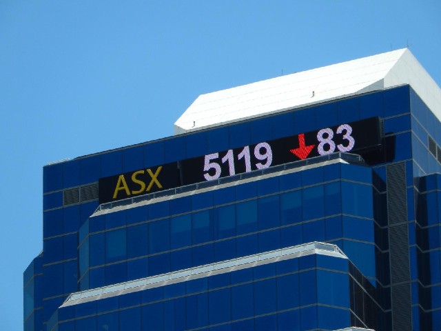 This building constantly shows the latest price of the Australian stock market index.