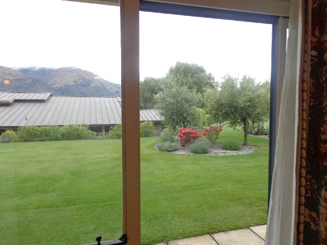 The room also has a patio door which opens straight into this garden.