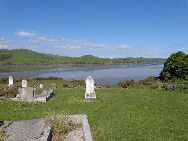 A river estuary.