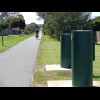These green pillars are spaced over 883 metres of the rail trail and are used for calibrating eloect...