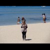 This woman was taking close-up photographs of the sand. I don't know what in particular fascinated h...